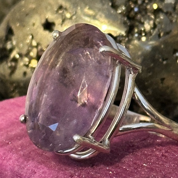 Amethyst citrine stunning sterling silver ring - Picture 6 of 14